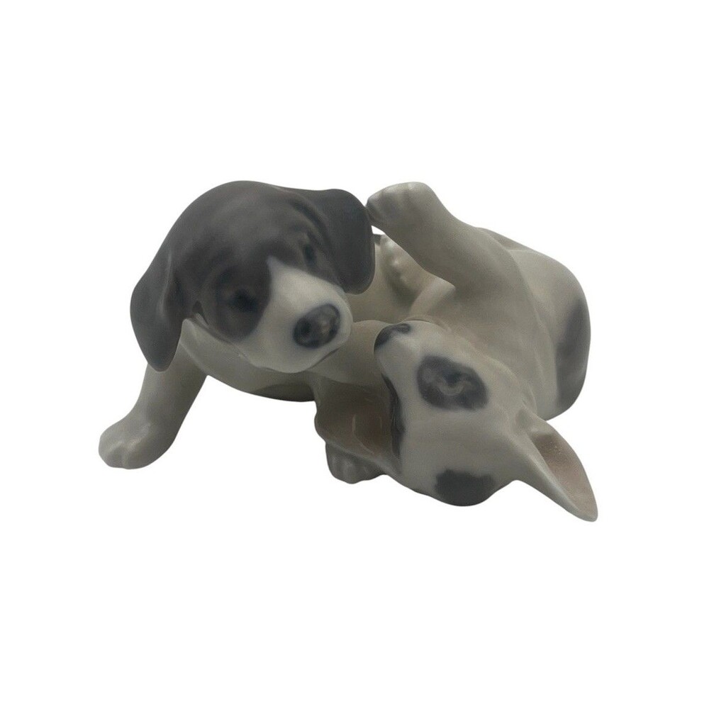 Royal Copenhagen 453 Playing Pointer Puppies Porcelain Figurine Erik Nielsen 2.5